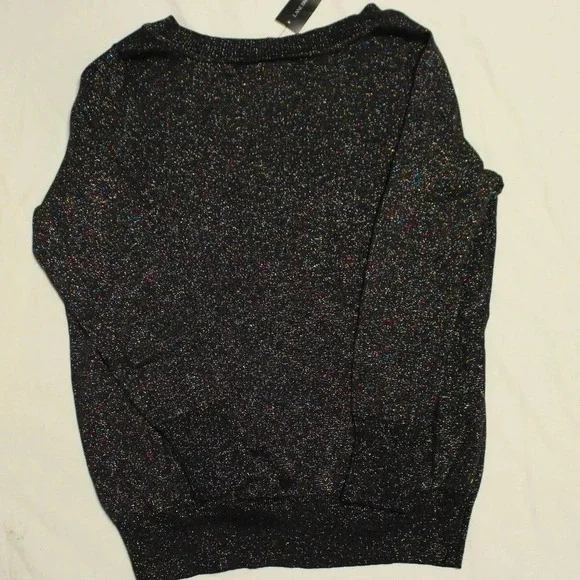 Lane Bryant Metallic Multi V-Neck Sweater - Picture 3 of 4